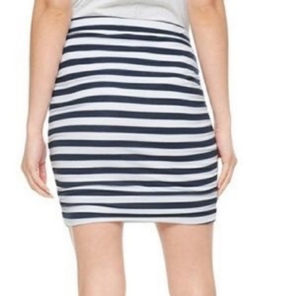 Splendid Black and White Striped Mini Skirt - Picture 1 of 12